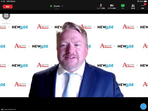 クオリア社について言及する、日本／北アジア担当エリアプレジデントのジョセフ・ワズワース氏